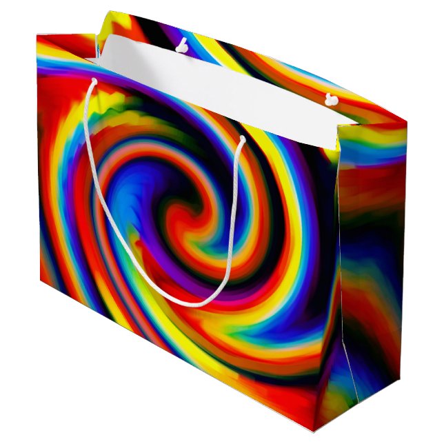 leuchtend große geschenktüte (Rückseite Schrägansicht)