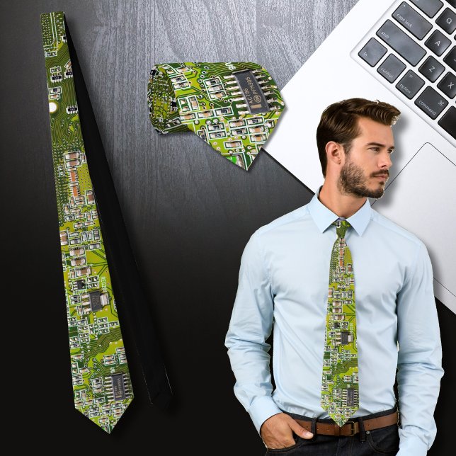 Leuchtend grüne Computergehäuse Krawatte (Von Creator hochgeladen)