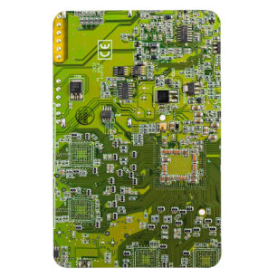 Leuchtend grüne Computergehäuse Magnet