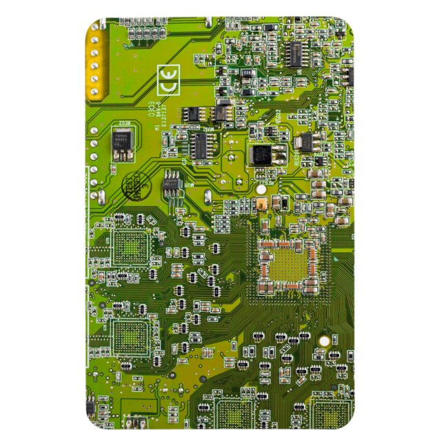 Leuchtend grüne Computergehäuse Magnet (Vertikal)