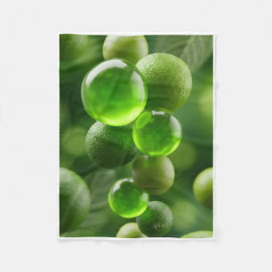 Leuchtend Grüne Glas-Murmeln Fleece-Decke Fleecedecke