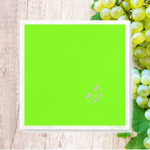 Leuchtend grüne Vollfarbe - Logo-Servietten hinzu Serviette