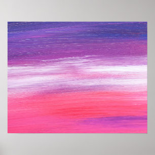 LEUCHTEND ROSA LILA ABSTRAKTE TEXTUR POSTER