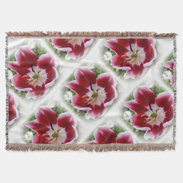 leuchtend rote Tulpe Decke (Vorderseite)