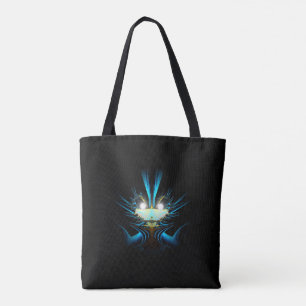 Leuchtende Augen Leuchtende blaue Kreatur Tasche