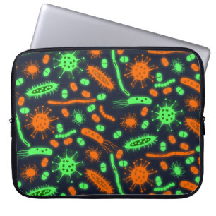 Leuchtende Bakterien Mikroorganismus giftig orange Laptopschutzhülle