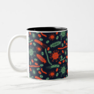 Leuchtende Bakterien Mikroorganismus grün rot Zweifarbige Tasse
