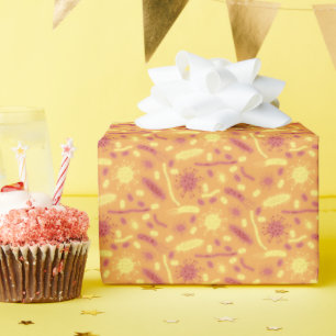 Leuchtende Bakterien Mikroorganismus orange Geschenkpapier