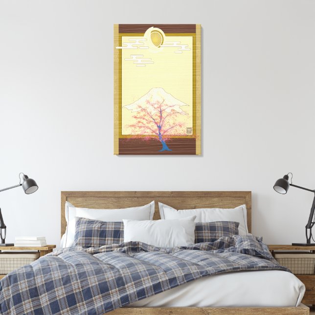 Leuchtende Bäume Leinwanddruck (Insitu (Schlafzimmer))