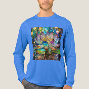 Leuchtende blühende Lotusblume Tri-Blend Shirt