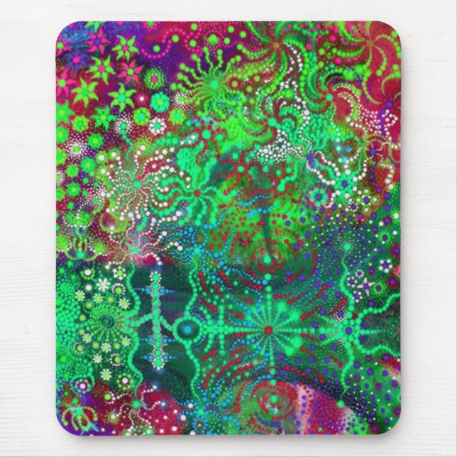 Leuchtende Blume Mousepad (Vorne)