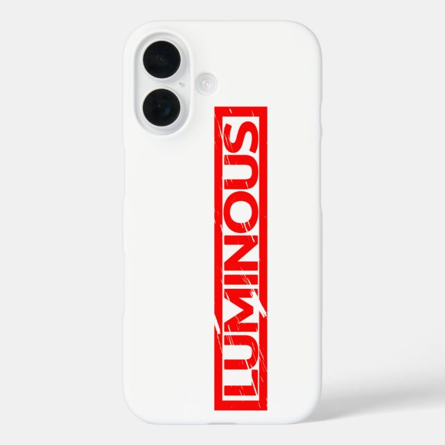 Leuchtende Briefmarke iPhone 16 Hülle (Rückseite)