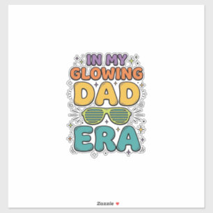 Leuchtende Dad Era Retro Sonnenbrille Dad Shirt De Aufkleber