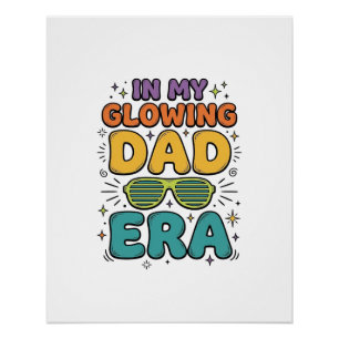 Leuchtende Dad Era Retro Sonnenbrille Dad Shirt De Poster