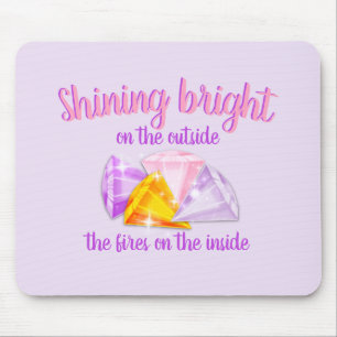 Leuchtende Diamanten - Maus-Pad Mousepad