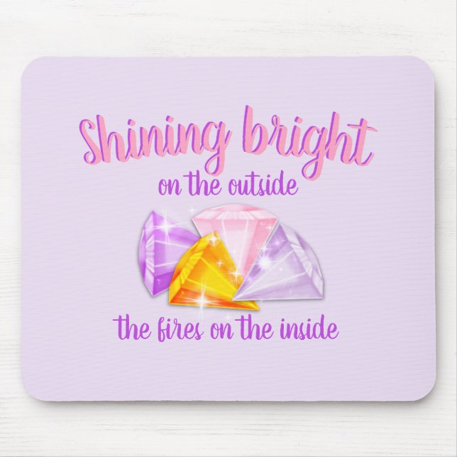 Leuchtende Diamanten - Maus-Pad Mousepad (Vorne)