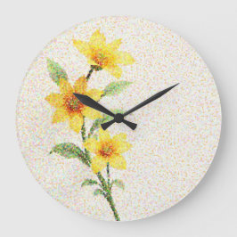 Leuchtende Dotwork Große Wanduhr