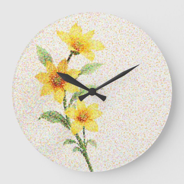 Leuchtende Dotwork Große Wanduhr (Vorderseite)