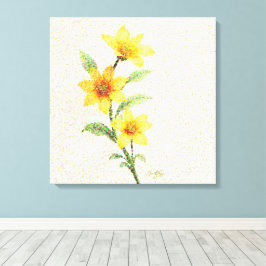 Leuchtende Dotwork Leinwanddruck