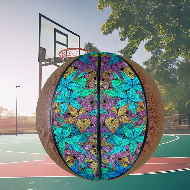 Leuchtende, farbenfrohe Sterne - Sterne passen imm Basketball (Von Creator hochgeladen)