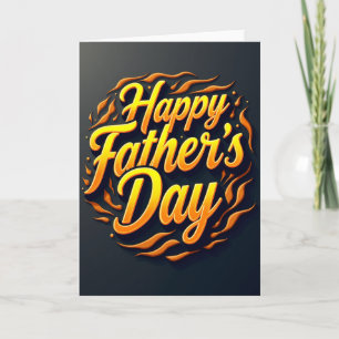 Leuchtende Fathers Day Schriftzug Karte