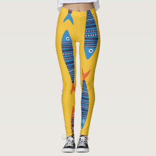 Leuchtende Fische Unterwasser-Lebensanzeige Leggings