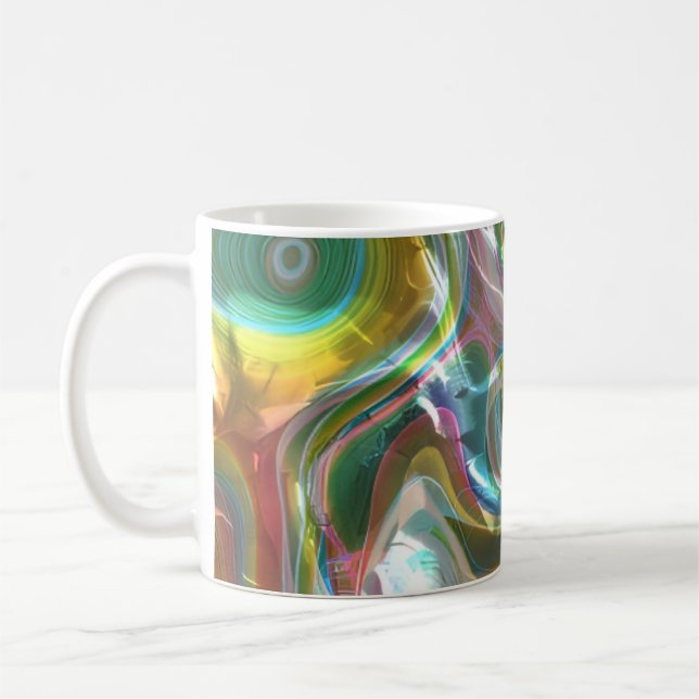 Leuchtende Flüssigglas-Träume Kaffeetasse (Links)