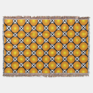 Leuchtende goldene Punkte Schwarz-Weiß-Gittermuste Decke