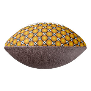 Leuchtende goldene Punkte Schwarz-Weiß-Gittermuste Football