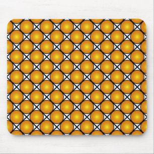 Leuchtende goldene Punkte Schwarz-Weiß-Gittermuste Mousepad