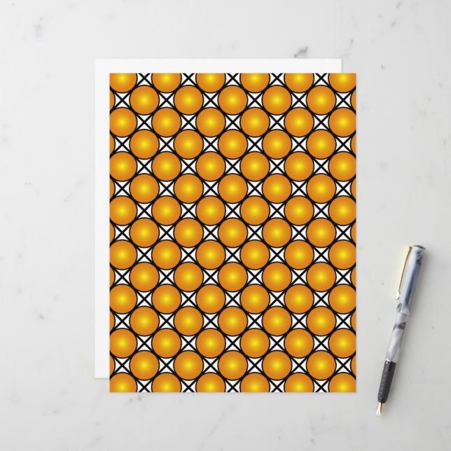 Leuchtende goldene Punkte Schwarz-weißes Gittermus (Vorderseite/Rückseite Beispiel)