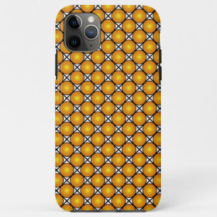 Leuchtende goldene Punkte Schwarz-weißes Gittermus Case-Mate iPhone Hülle