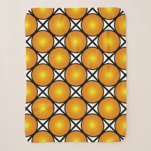 Leuchtende goldene Punkte Schwarz-weißes Gittermus Sherpadecke
