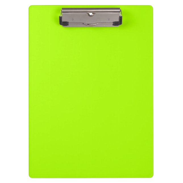 Leuchtende grüne Solid-Farbe Klemmbrett (Vorderseite)