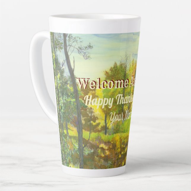 Leuchtende Herbstfarbe Milchtasse (Linke Ecke)