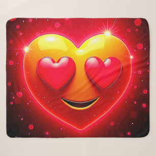 Leuchtende Herz-Augen-Emotion Sherpadecke