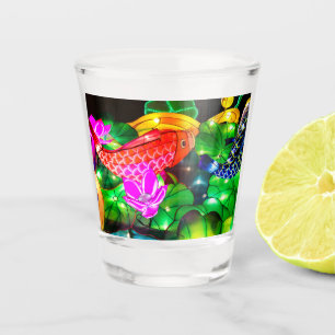 Leuchtende Koi Schnapsglas