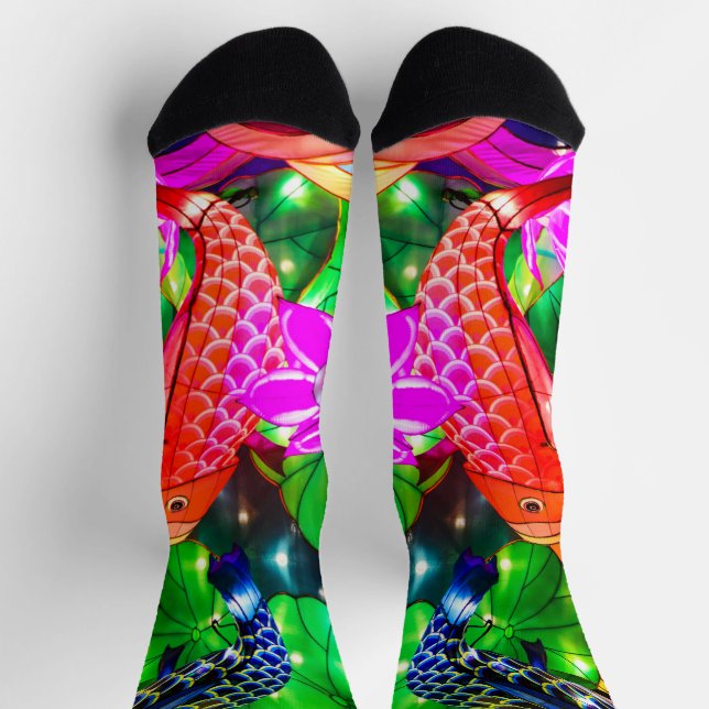 Leuchtende Koi Socken (Oben)