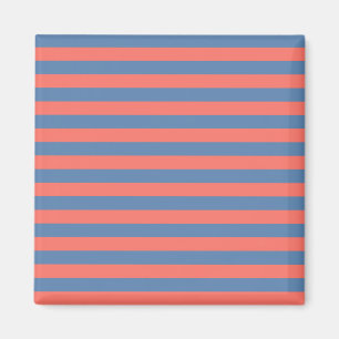 Leuchtende Korallen- und Pazifik-blaue horizontale Magnet