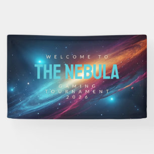 Leuchtende Kosmische Energie Abstrakte Neon Space  Banner