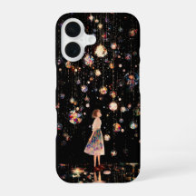 Leuchtende Kugeln Sternennacht iPhone 16 Hülle