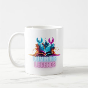 Leuchtende Legenden - Geschichten leuchten in Neon Kaffeetasse
