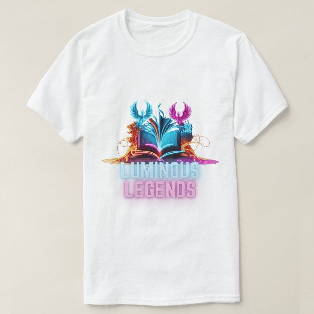 Leuchtende Legenden - Geschichten leuchten in Neon T-Shirt (Design vorne)
