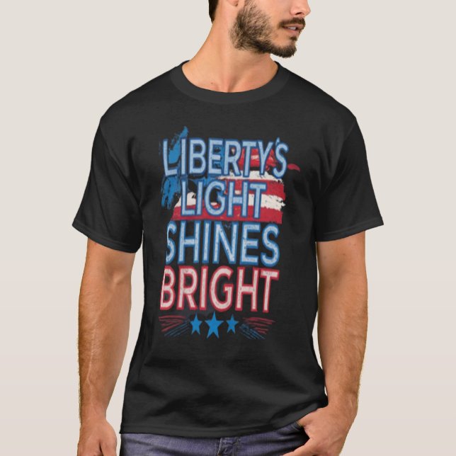 Leuchtende Leuchttürme der Freiheit T-Shirt (Vorderseite)