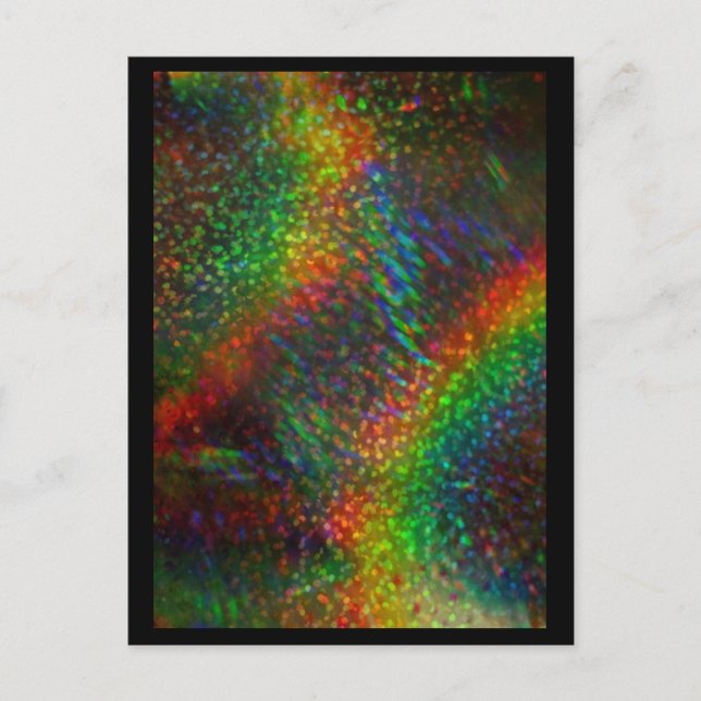 Leuchtende Lichter Holografischer Glitzer Rainbows Postkarte (Vorderseite)