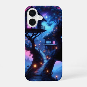 Leuchtende Liebe: "Neonabende und endlose Träume" iPhone 16 Hülle