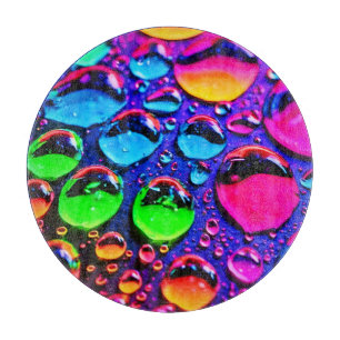 Leuchtende Neon-Wassertropfen-Kunst Schneidebrett