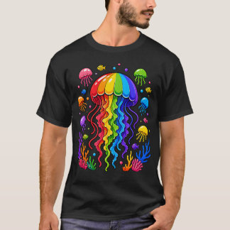 Leuchtende Quallen-Ozean-Abenteuer für Meeresliebh T-Shirt
