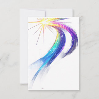 Leuchtende Regenbogen-Sternschnuppe-Kometenbahn-Ku RSVP Karte