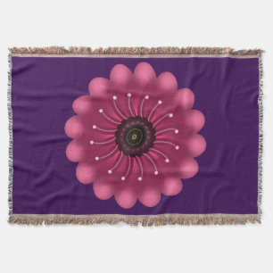 Leuchtende rosa Fantasieblume Abstrakte neonfarb Decke